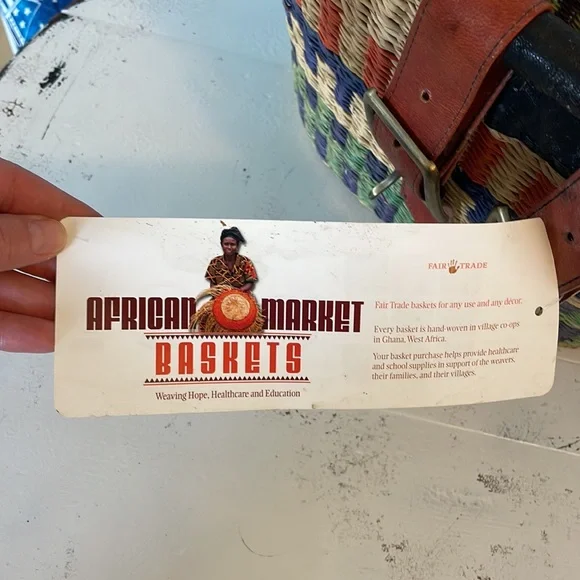 African market bicycle basket multicolored - Picture 2 of 15